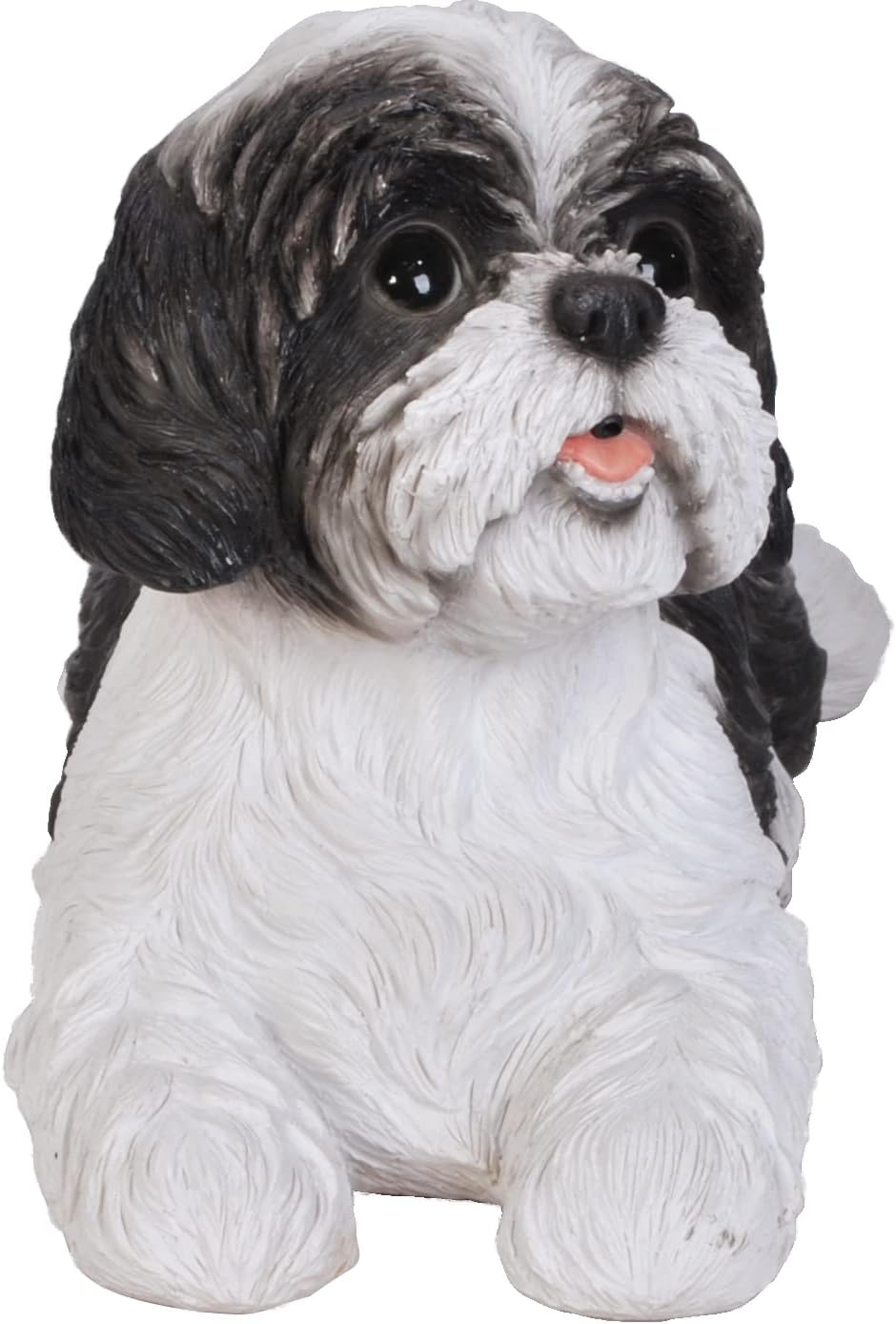Hi- Line Gift 87797-BK Shih Tzu Lying Down Black/White Statue