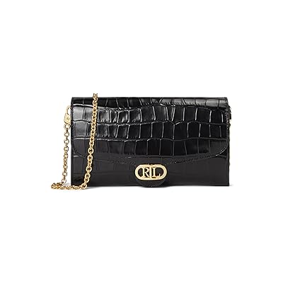Lauren Ralph Lauren Croc embossed Medium Adair Crossbody Wallet Women