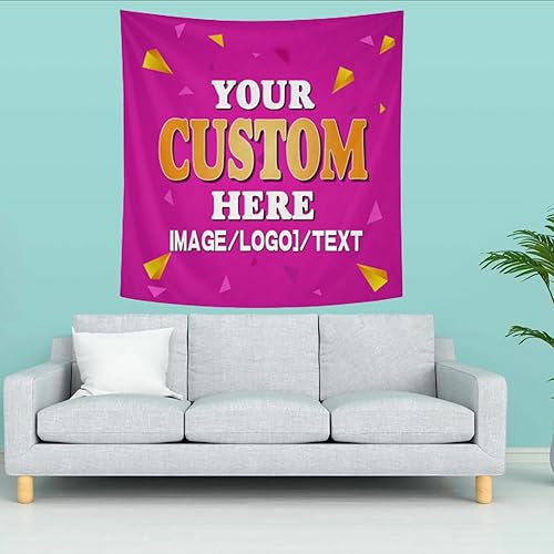 Miniatura 9 de Tapiz personalizado para subir imágenes con cualquier foto, texto, diseño, tapiz personalizado para colgar en la pared, para bodas, festivales