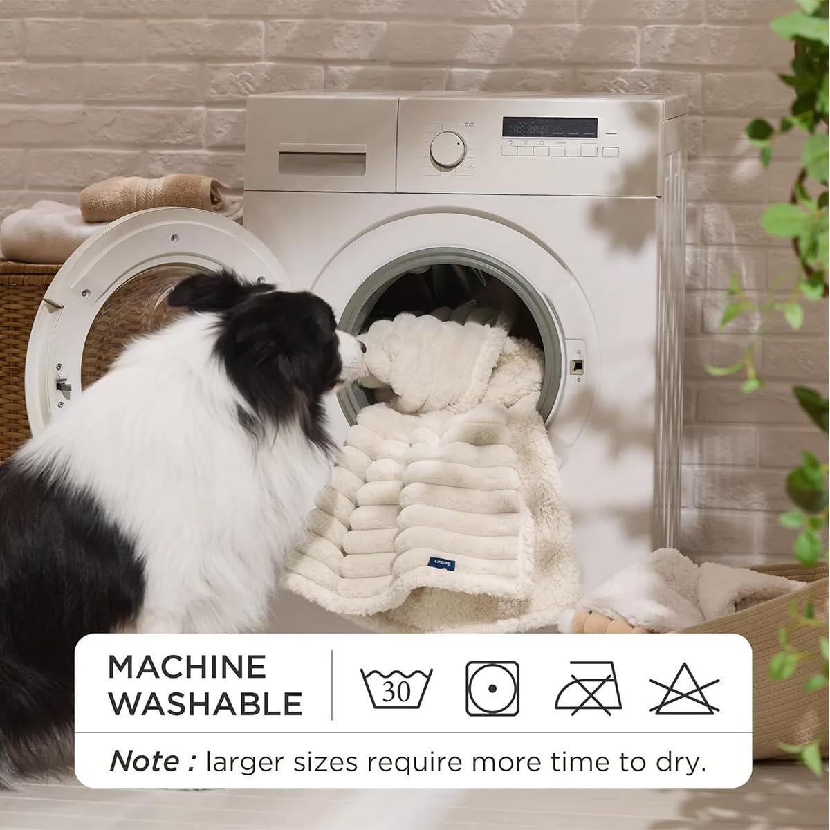 Couverture imperméable en polaire sherpa lavable pour animal de compagnie de taille moyenne et grande pour canapé, lit et protection de siège de voiture - Jeté en peluche douce pour chiot et chaton
