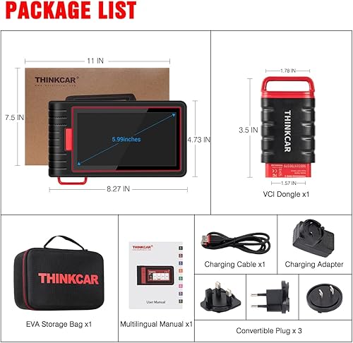 Miniatura 9 de Thinkcar Escáner OBD2 inalámbrico Thinkscan Max2 Lifetime F*Ree herramienta de escaneo de diagnóstico con CAN-FD, FCA AutoAuth, diagnóstico de todo