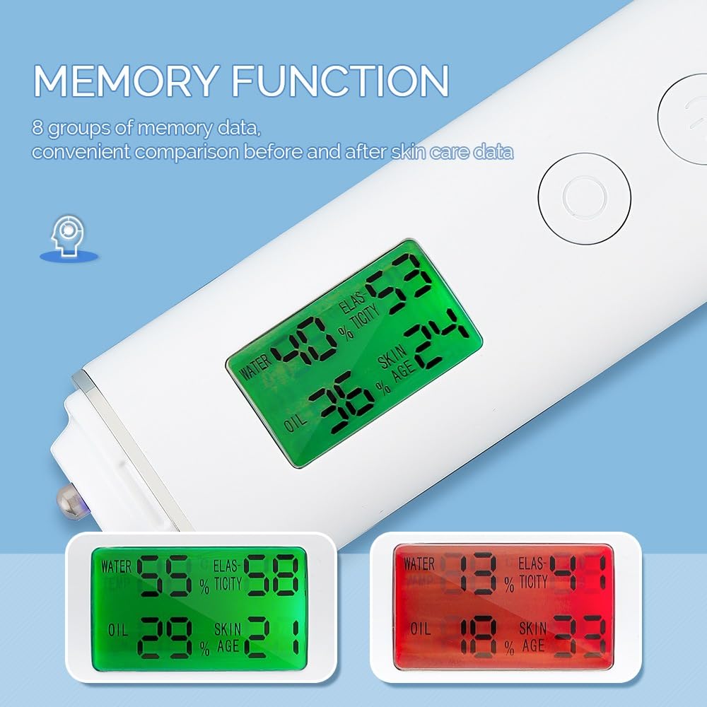 Skin Moisture Tester, Digital Facial Oil Detector, Skin Monitor, Beauty Salon SPA Facial Care Tool, Gift for Girls and Women