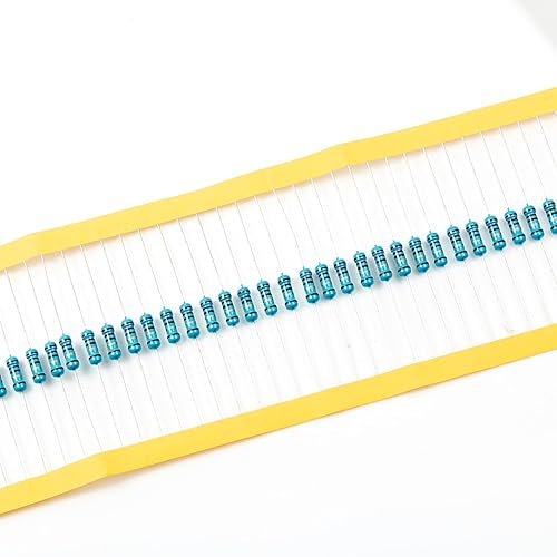 Vista 267 de Chanzon 100pcs 1/2W (0.5W) 100 Ohmios Resistencia fija de película metálica Ohmios 0.01 ±1% Tolerancia 100R MF Resistencias de orificio pasante