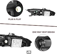 Vista 6 de JSBOYAT Compatible con 2014-2018 Jeep Cherokee Luz LED DRL de estacionamiento Señal de giro estilo OE Faros LED DRL cromados para parachoques Señal