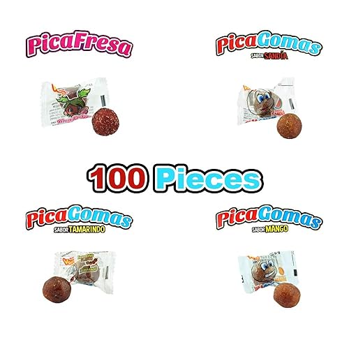 Miniatura 2 de Vero Pica Fresa Pica Goma Mix 100 piezas  Incluye Pica Fresa, Pica Goma Tamarindo, Pica Goma Sandia, Pica Goma Mango Dulces Mexicanos Dulces