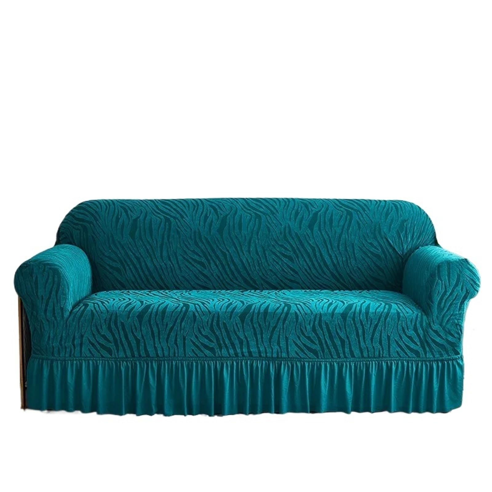 SUBLXPoten Sofa Cover with Skirt 1/2/3/4 Seat Sofa Slipcover with Skirt Easy Fitted for Living Room Couch Cover Washable(Color 3,3-Seater-190-230cm)