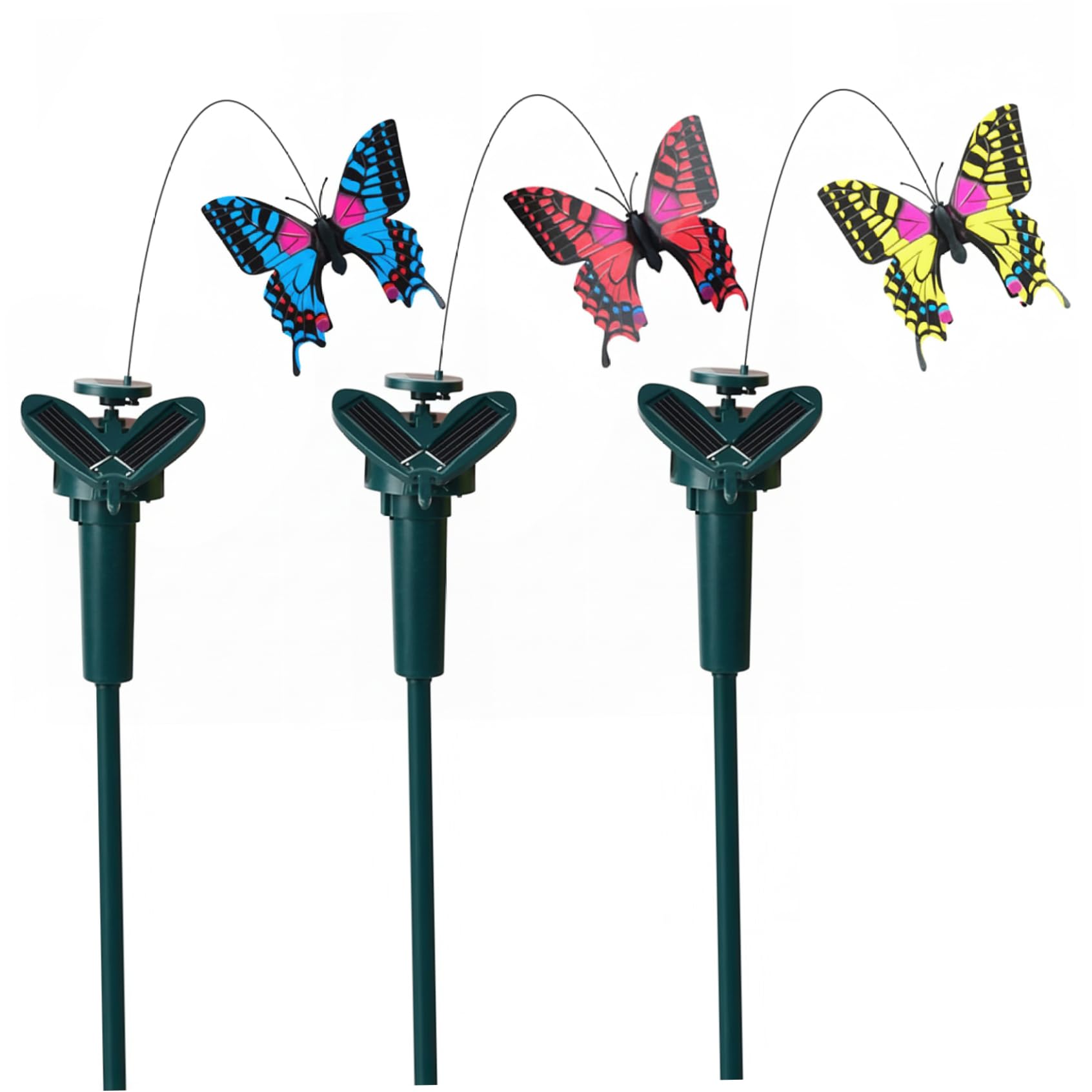 AwnsIMfreien Solar Butterfly, 3 PCS Flying Butterflies Stakes for Outdoor Yard, Moving Butterfly Decorations for Garden Patio, Solar