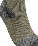 FALKE Herren Wandersocken TKX Expedition M SO Wolle Funktionsmaterial antiblasen dick 1 Paar, Grün (Olive 7830) - neu, 42-43