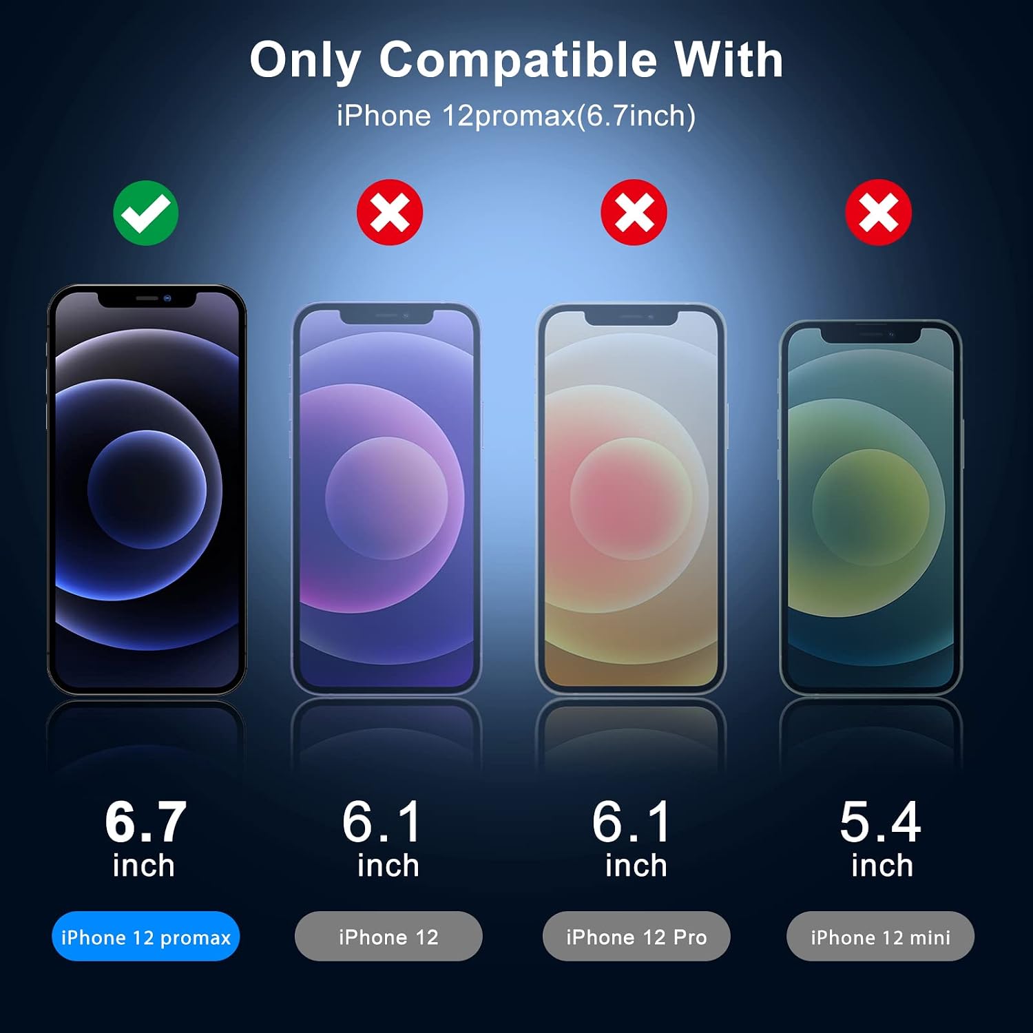 UniqueMe [2+2 Pack] Compatible with iPhone 12 Pro Max 6.7-inch Privacy Screen Protector Tempered Glass and Camera lens Protector, Anti Spy [Easy Installation Frame] [Precise Cutout] Bubble Free