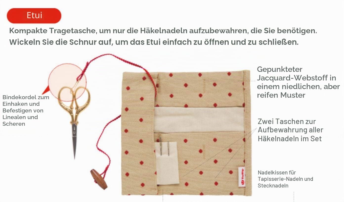 Tulip Etimo Red Häkelnadel-Set mit Softgriff - 1 Stück