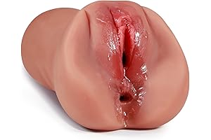2 in 1 Male Masturbators with 3D Realistic Textured Pocket Pussy and...