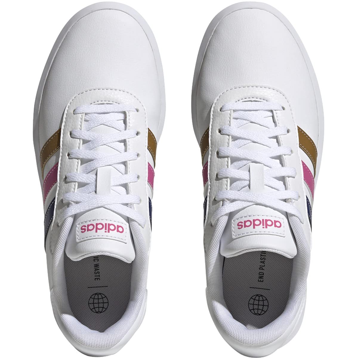 Adidas Court Platform Shoes Plain, Scarpe Donna, Cloud White Victory Strata Bronzo Blu, 40 EU