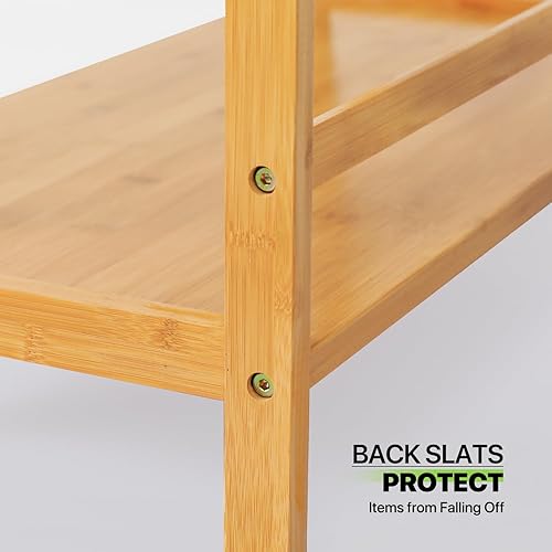 Miniatura 6 de Magshion Organizador trapezoidal de bambú para estantes de flores, 5 niveles, para interiores y exteriores, soporte organizador de macetas de bambú