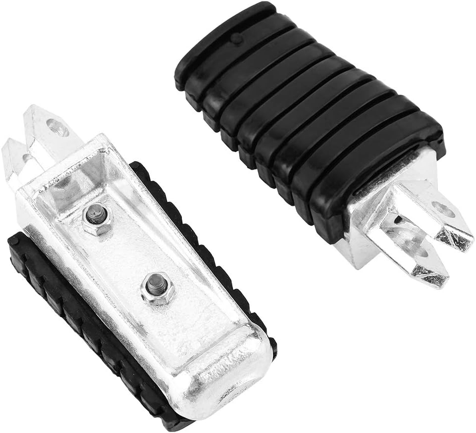 Qiilu Motorcycle Foot Pegs Anti Slip Rubber Front Foot Pegs Footrest Kick Panel for XV250 XV125 XV400 XV500 XV535 XV750 XV1100 XVS125 XVS250 XVS400 XVS650