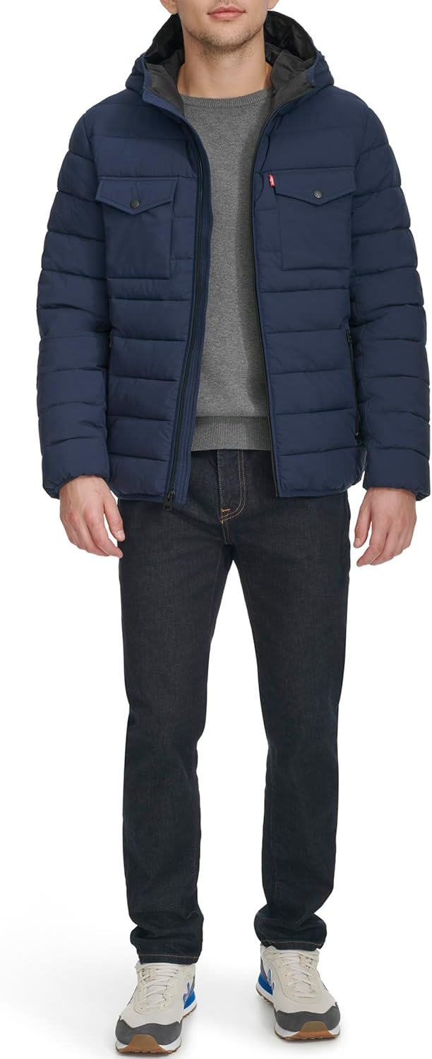 Water Resistant Performance Stretch Hooded Puffer Jacket - Image 6