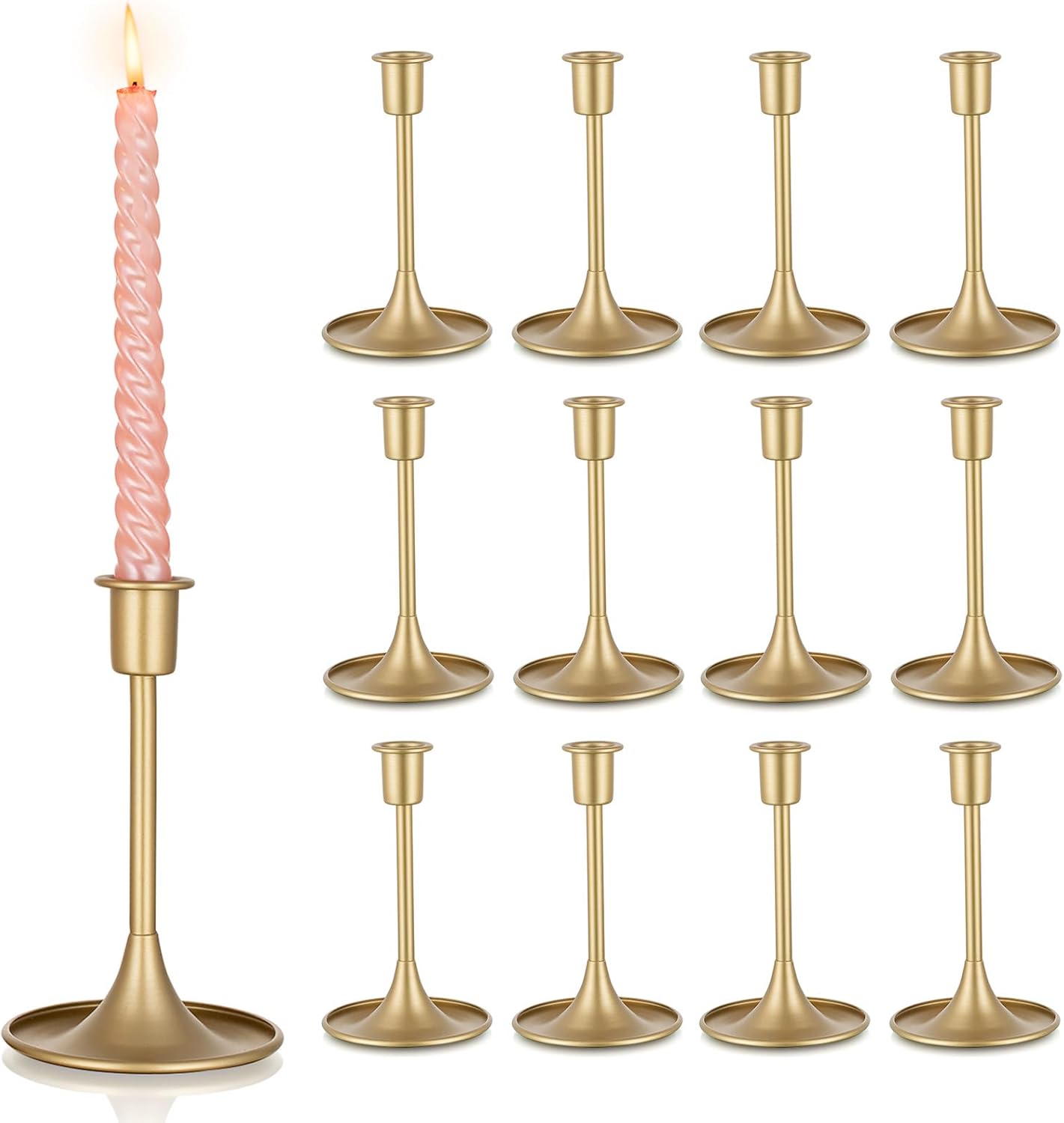 Sziqiqi Gold Candlestick Holders Centerpieces Vintage