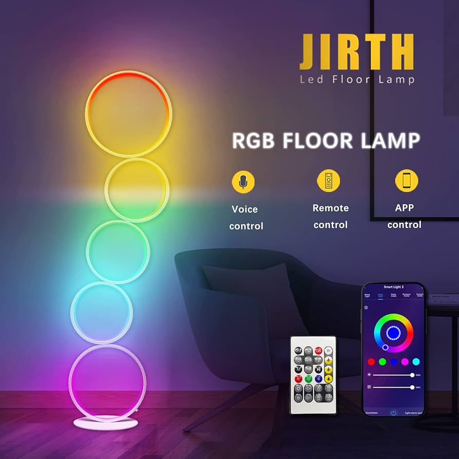 Amazon.co.jp : JIRTH RGB フロアランプ 調光調色 フロアライト