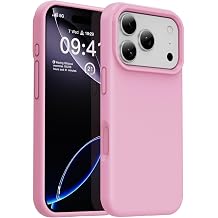 ZUSLAB Silicone Case Compatible with iPhone 17 Pro 6.3 Inch 2025, Lightweight Phone Case, Wireless Charging Compat., Liquid Silicone Gel Rubber Cover, Anti-Scratch TPU Protective Bumper, Pink
