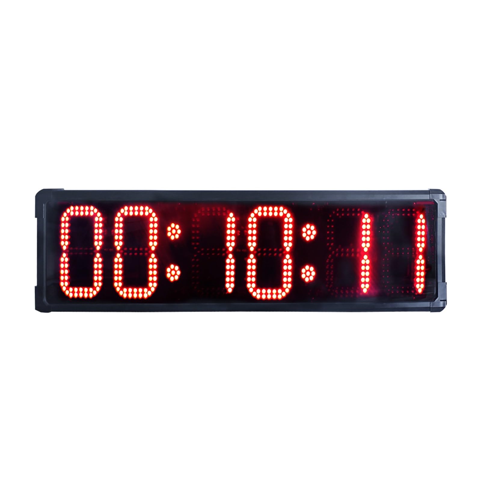 Minuterie de Salle de Sport, 8 '' 6 Chiffres Rouge LED Course chronométrage Sport minuterie Marathon Course Compte à rebours Horloge