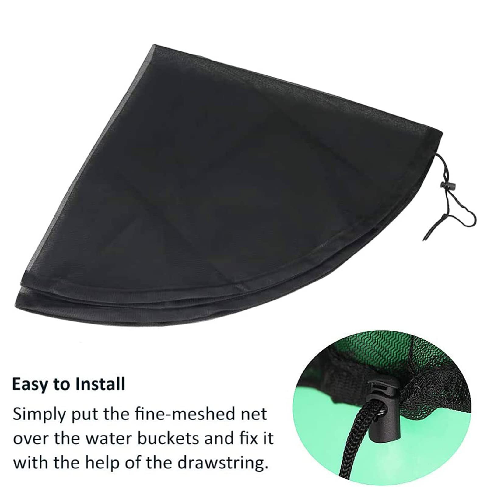Rete Protettiva Per Cisterna D'acqua Piovana Con Cordoncino Regolabile, Diametro 100 Cm, In Nylon, Anti-zanzare E Foglie