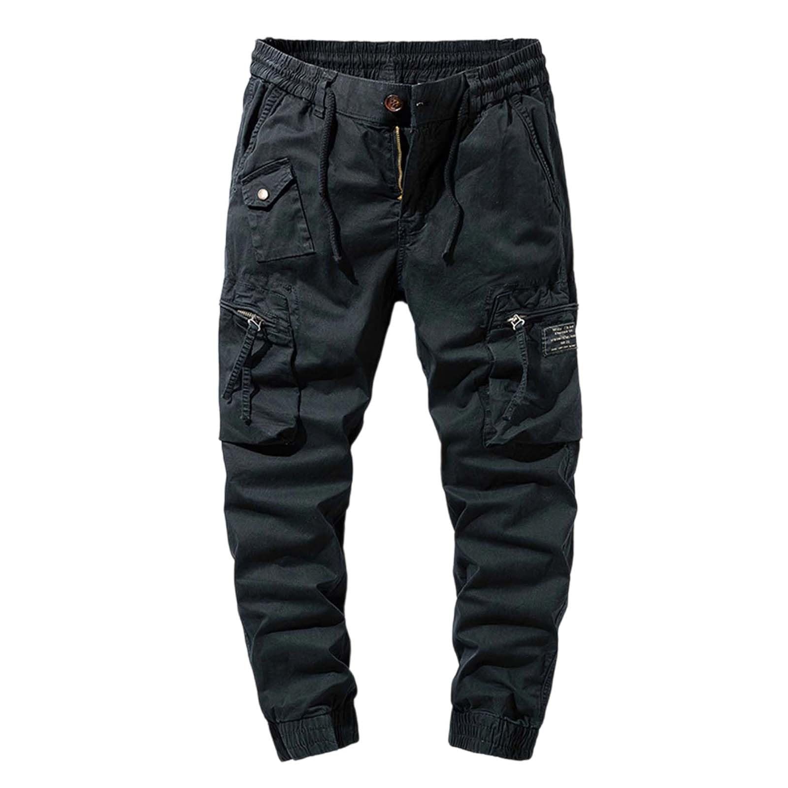 Cargohose Herren Jeans Stretch Cargo Hose Mit Vielen Taschen Camouflage Freizeithose Elastische Taille Arbeitshose Mit Gummizug Jogginghose Militär Hosen Trekkinghose