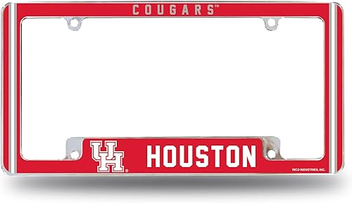 Miniatura 165 de Rico Industries NCAA Classic 12" x 6" Chrome All Over Automotive License Plate Frame for Car/Truck/SUV