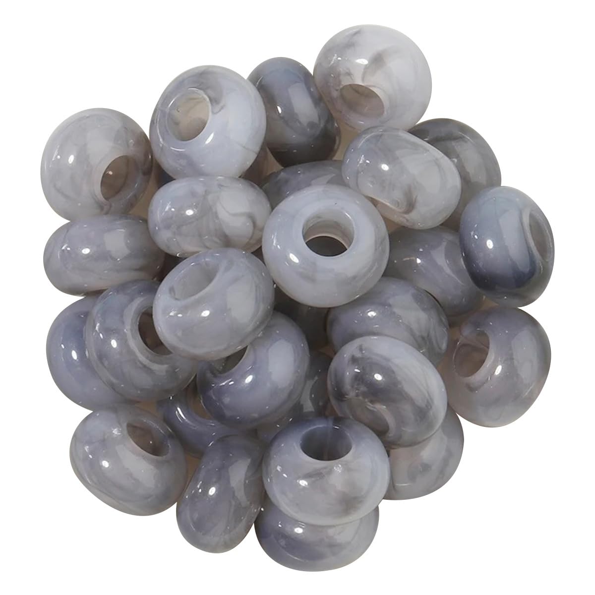 Perles rondes acrylique 14mm noires pour création bijoux loisirs créatifs DIY