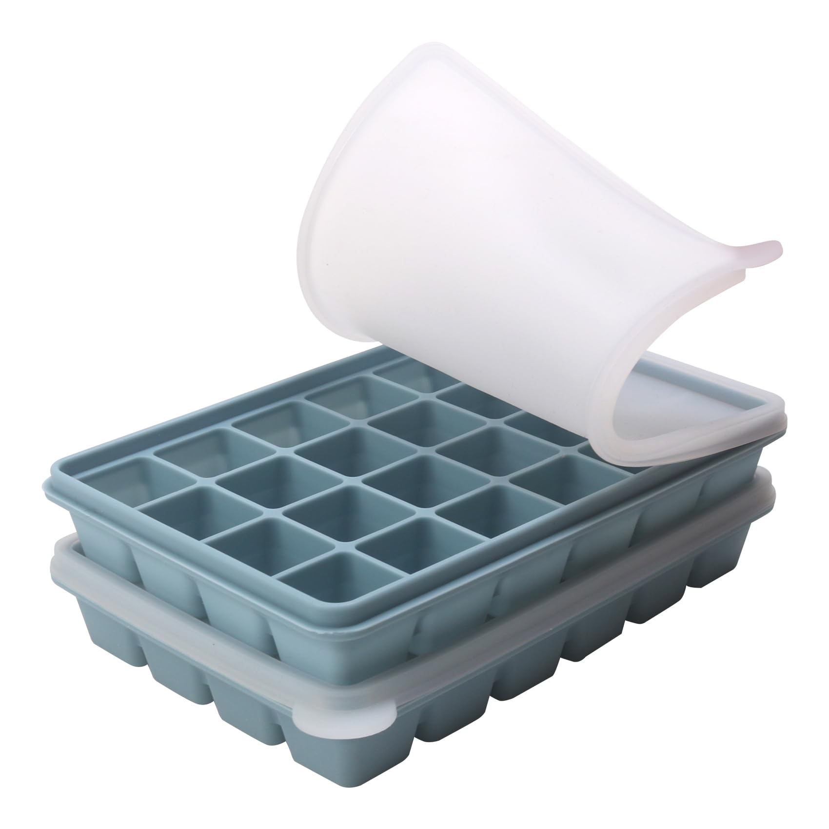 Photo 1 of 1 Tbsp Silicone Freezer Molds,Perfect for Storing Garlic, Ginger, Pesto, Herbs,Tomato Paste, Lemon Juice,Vegetable Purees,Purees and More - Silicone Food Freezer Tray (2 Pack Blue)