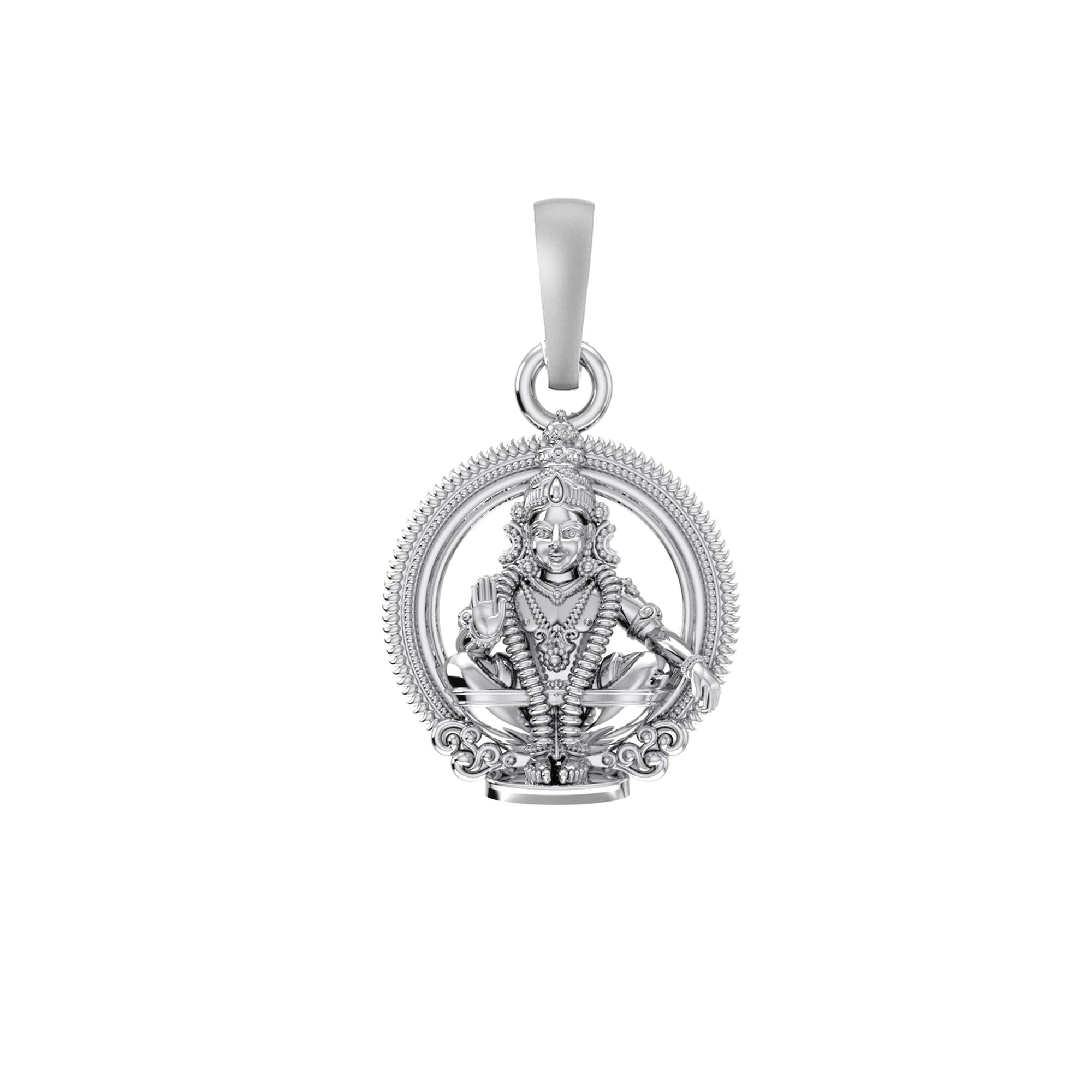 akshat sapphire Sterling Silver (92.5% purity) Bhagwan God Ayyappa Pendant for Men & Women Pure Silver Lord Ayappa Locket for Good Health & Wealth-picture-45