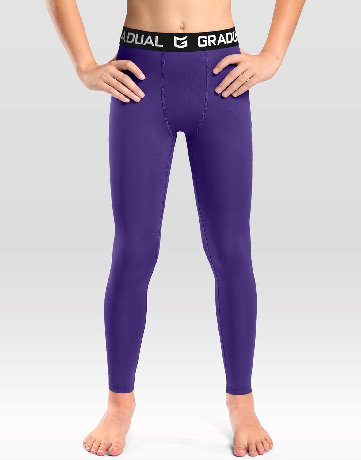 G Gradual Boys Compression Leggings Quick Dry Youth Basketball Football Pants Base Layer Sports Tights for Boys - Image 2