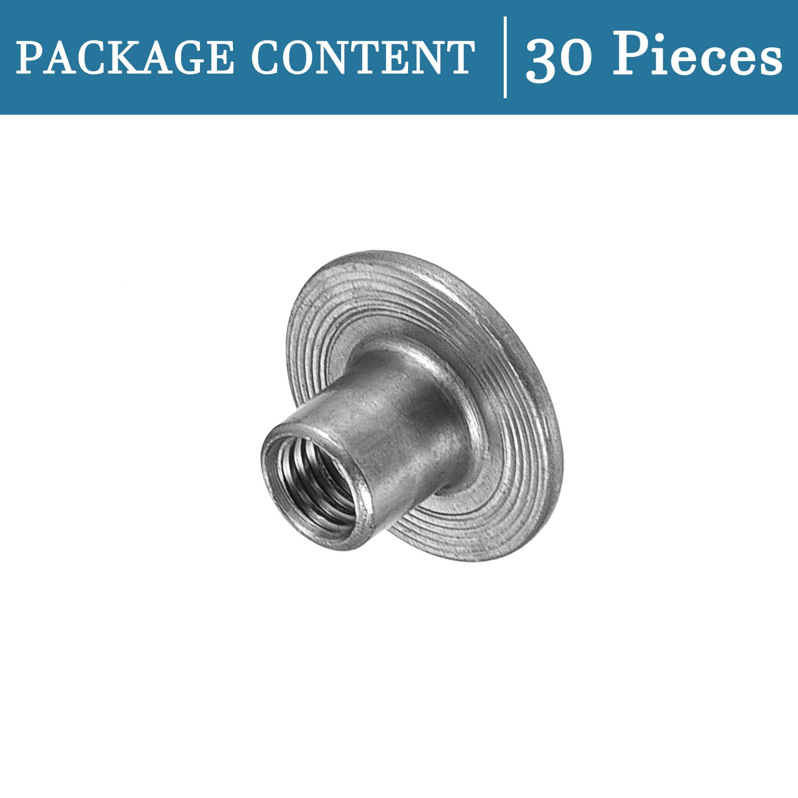 Dadi A T Con Foro Brad M8 | 12 Pezzi | Acciaio Zincato | Per Mobili In Legno - Foto 6