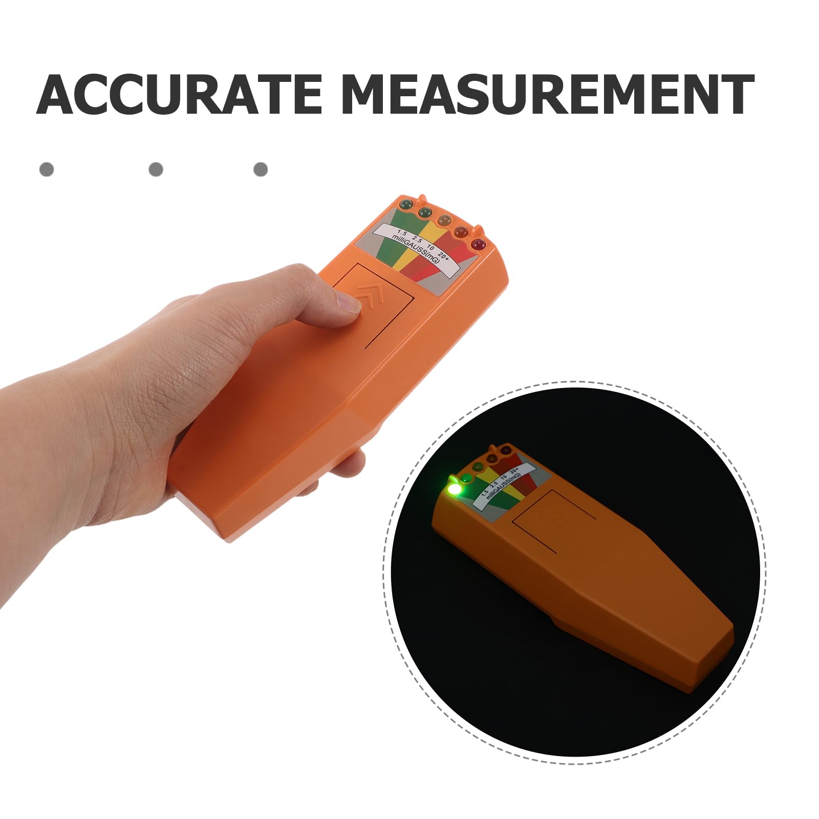 Healeved Rilevatore di Radiazioni di Campo Elettromagnetico Portatile con 5 Led, Misuratore Emf ad Alta Frequenza per Indagini Paranormali, Dispositivo di Misurazione per Casa e Ufficio