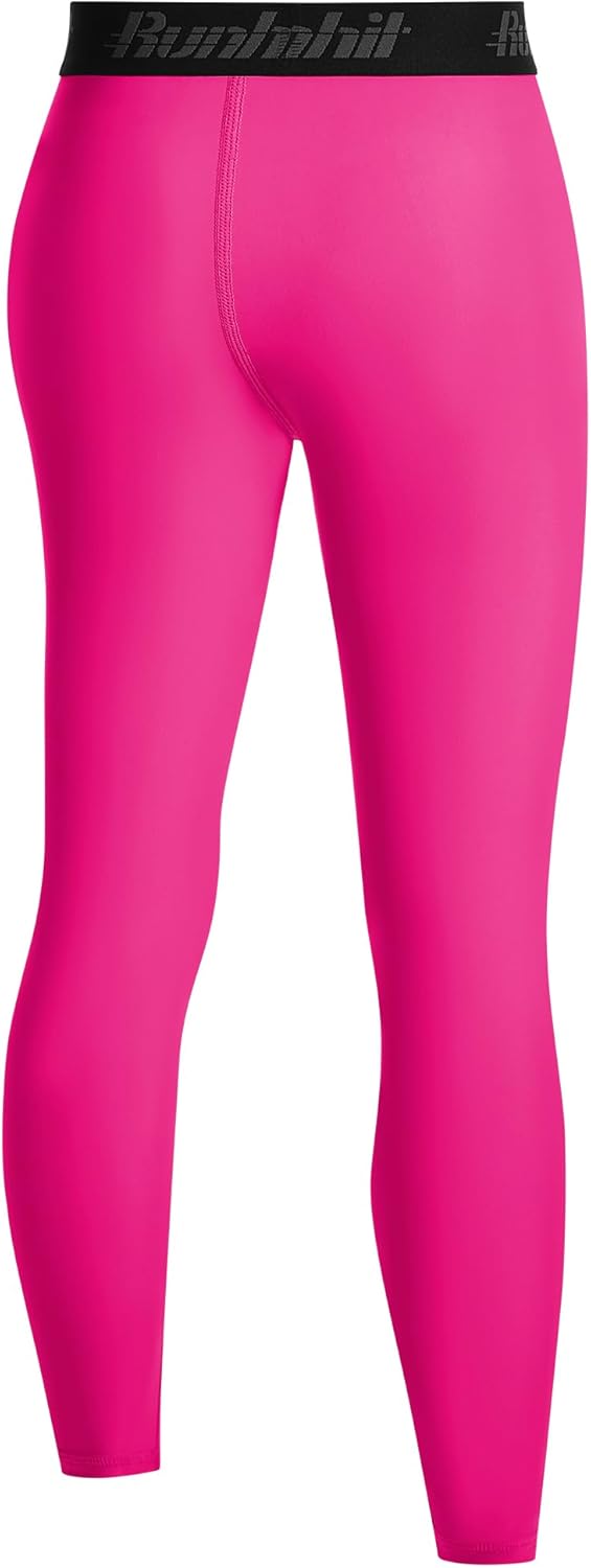 Runhit Boys BJJ Compression Pants Youth Jiu Jitsu No Gi Spats Kids Leggings Athletic Base Layer for Training MMA Wrestling - Image 2