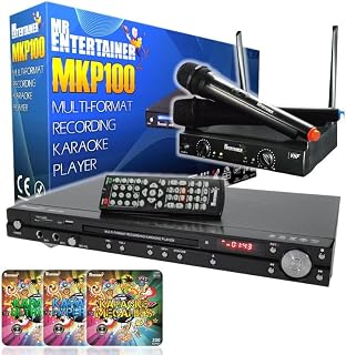 Mr Entertainer MKP100 CDG DVD MP3G Karaoke Machine Player. HDMI/Record/Rip/USB (Wireless Microphones + 600 Songs)
