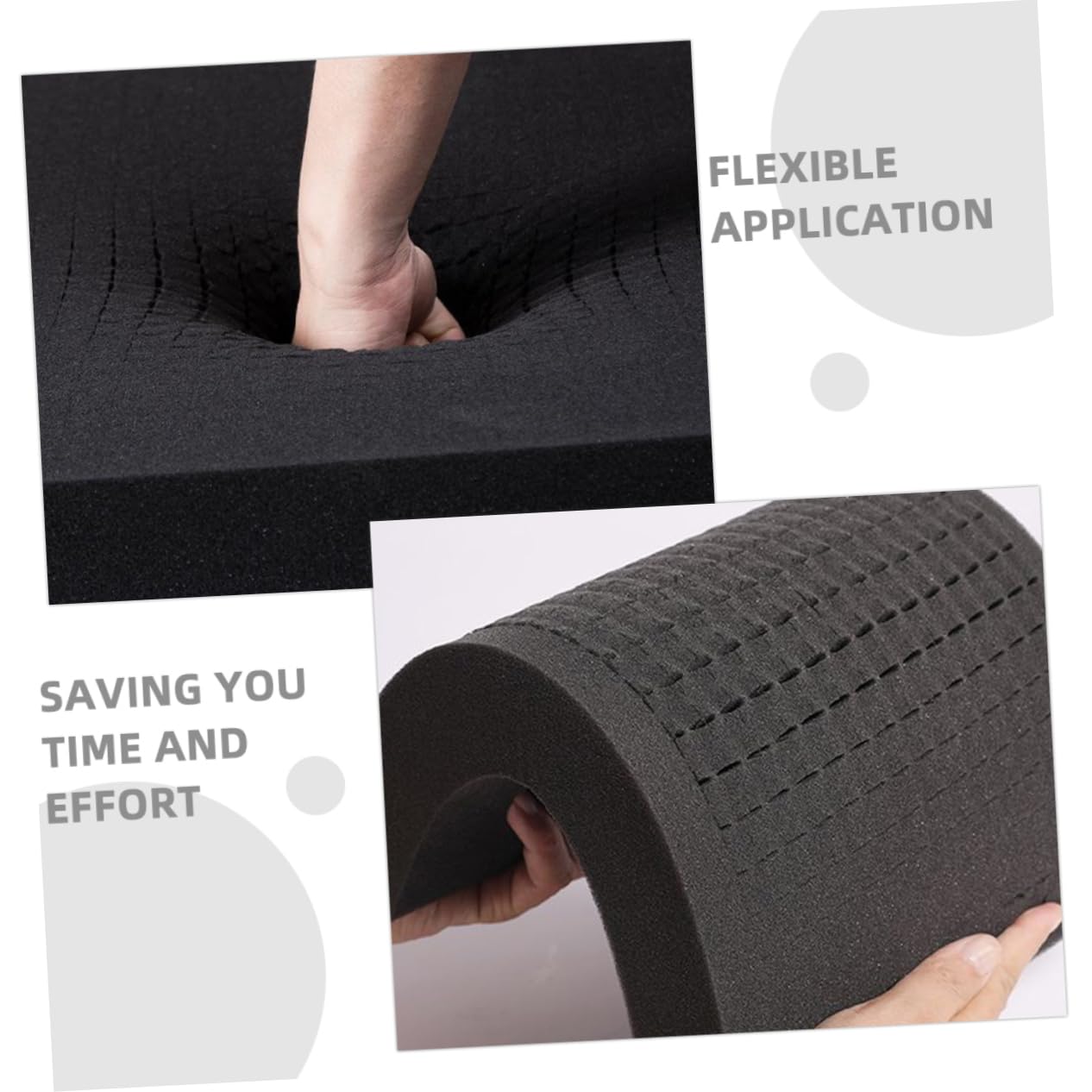 Feuilles de Mousse D’emballage Noires 2 Pièces en Polyuréthane