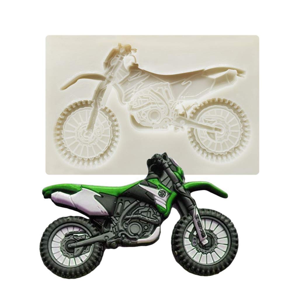3D Motocicleta Moldes de Silicona Sugarcraft Cake Decorating Fondant Mold DIY Baking