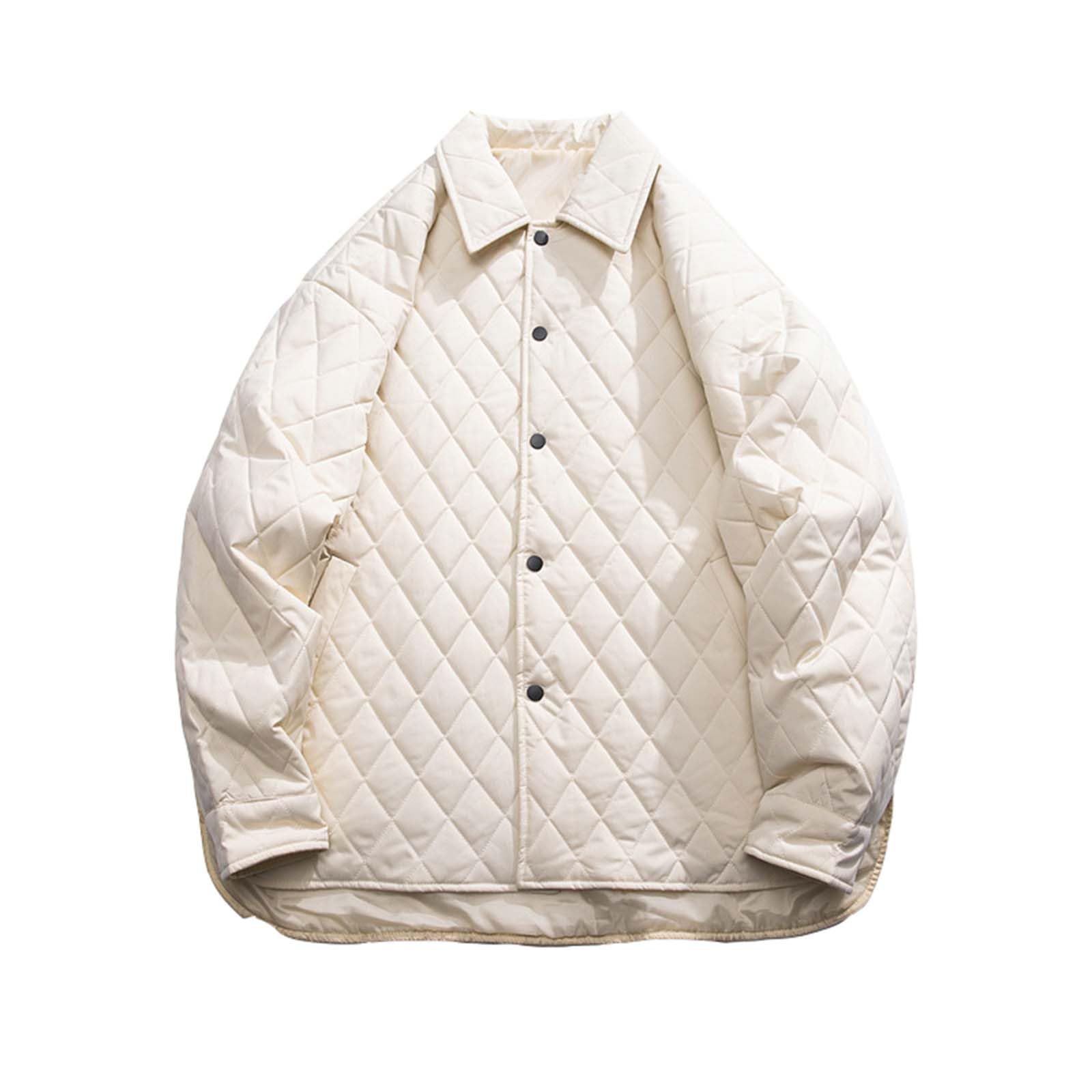 Genérico Abrigo Hombre - Abrigos Hombre Abrigo a Cuadros con Forma de Diamante para Hombre Chaqueta Holgada a la Moda Informal Talla Grande Invierno