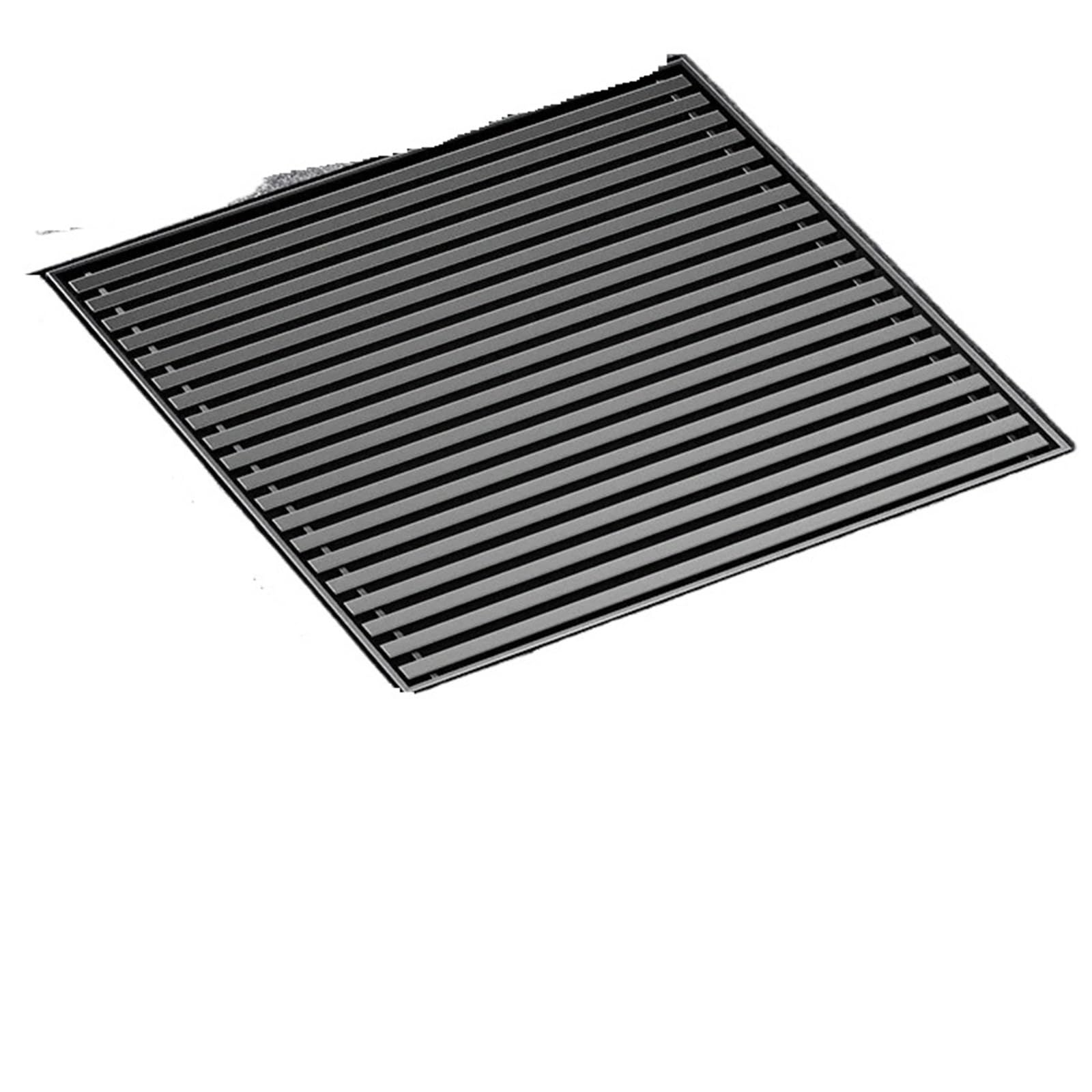 Rejilla Desague Ducha Desagüe de Suelo Acero Inoxidable Cuadrado Lineal for baño, desagües for Patio Exterior, desagüe Gran diámetro(A20X20)