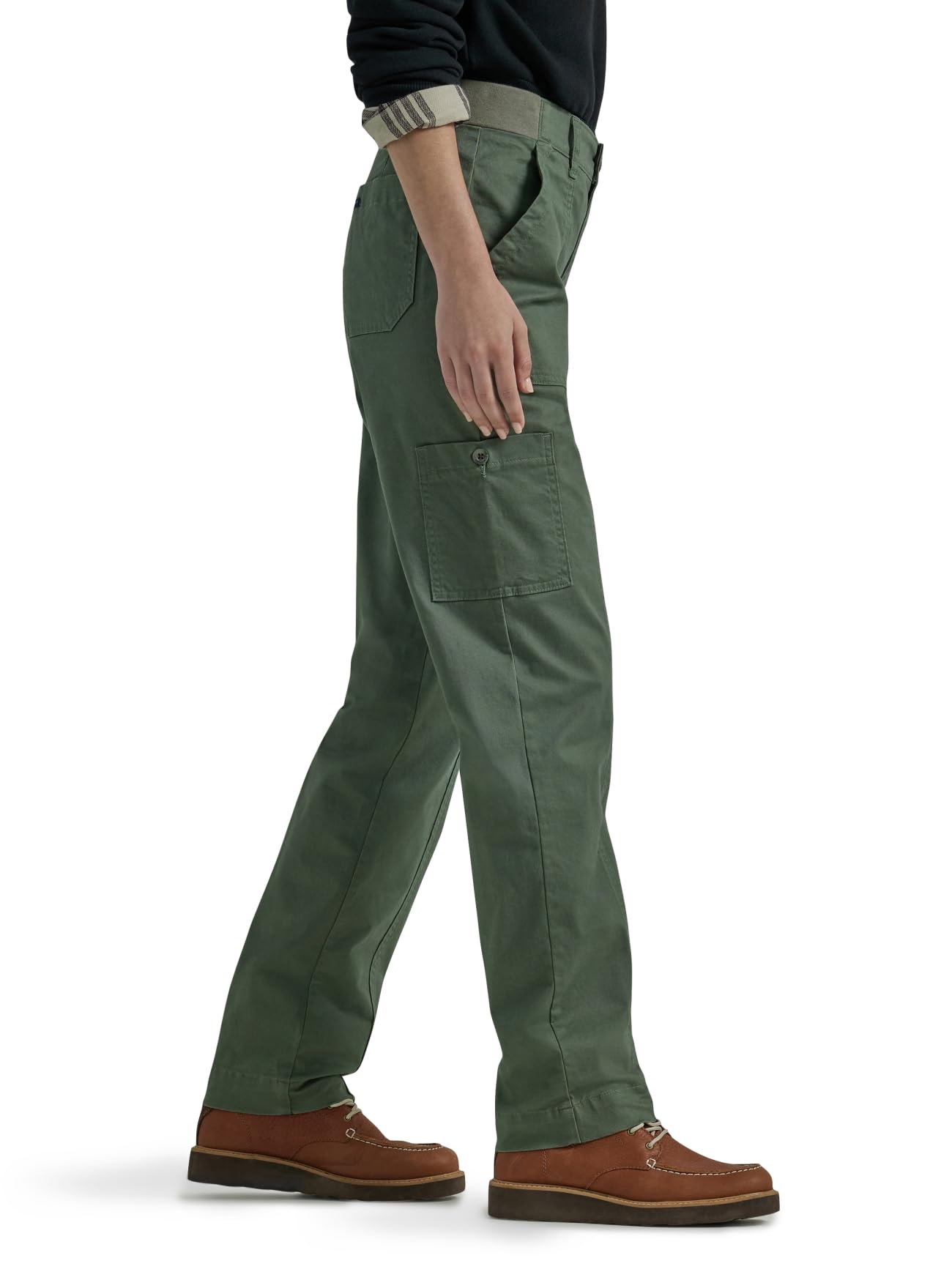 Lee Damen Ultra Lux Comfort mit Flex-to-go Utility-Hose, Olivenhain, 48 Kurz – Ansicht 2