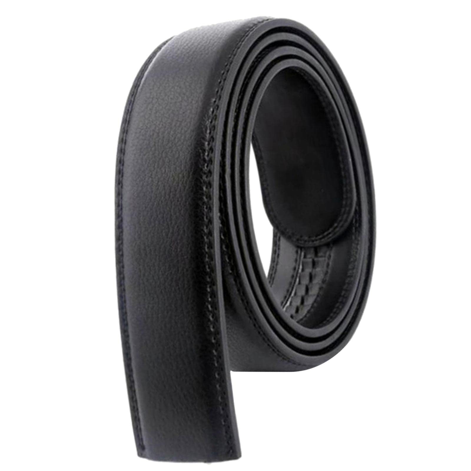 CALANDIS™ Leather Men Belt No Buckle for DIY Craft Automatic Ratchet Buckles Black | Belts | Mens Accessories-image-13