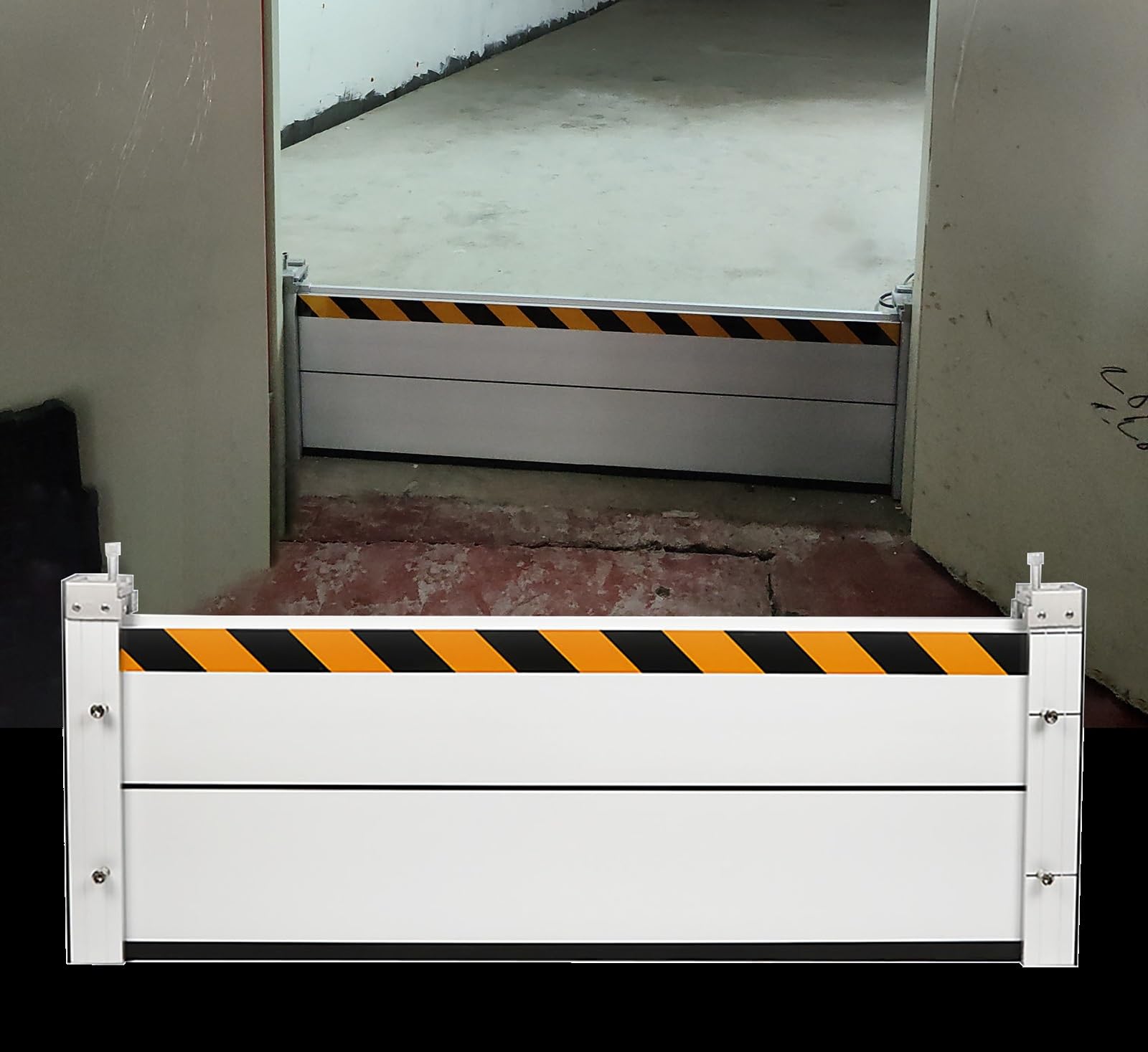 Barrière anti-inondation aluminium joint caoutchouc porte maison bâtiment 1.8m