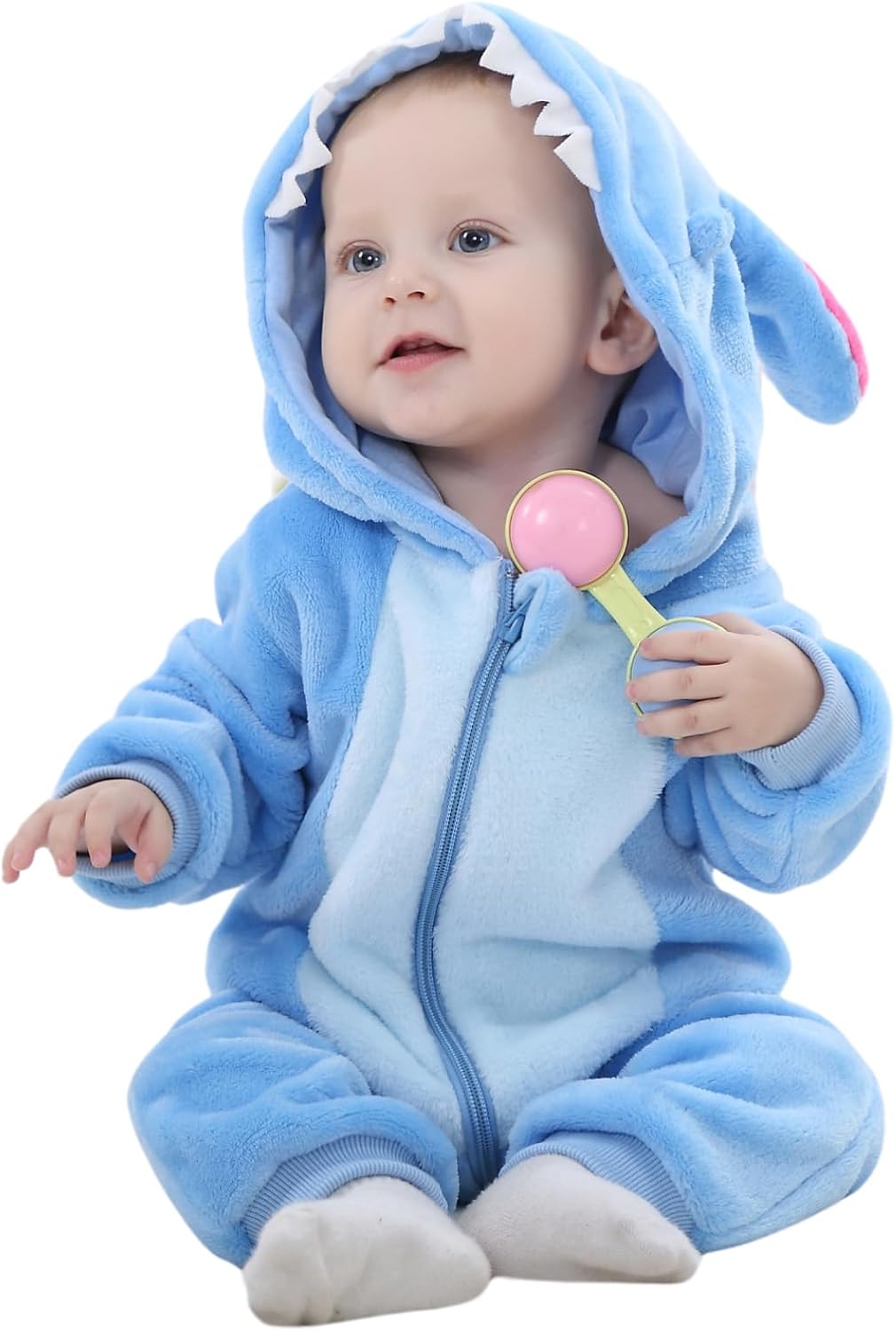 Baby Toddler Halloween Costume Infant Girl Boy Flannel Hooded Animal Onesie Romper Outfit Jumpsuit