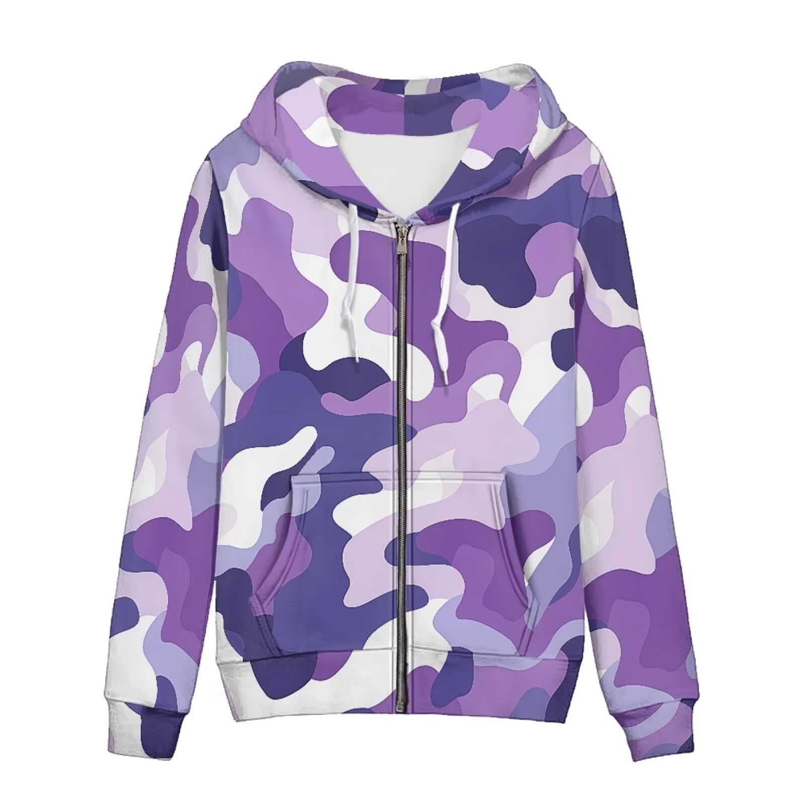 OZELANSAY Women's Zip Up Hoodies Long Sleeve Hooded Sweatshirt Teen Girls Jacket Novelty Print Pullover