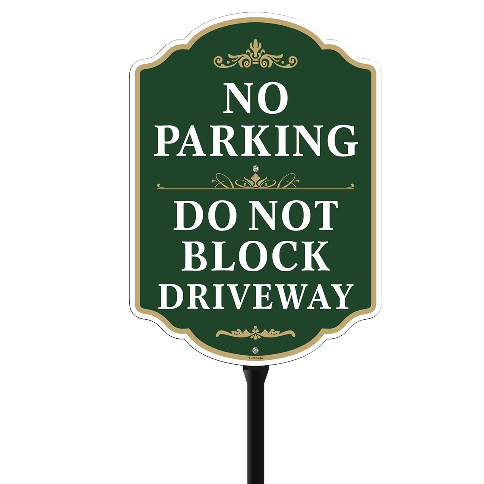 Yuzkouge No Parking Do Not Block Driveway Sign With 2.9 Feet Stake