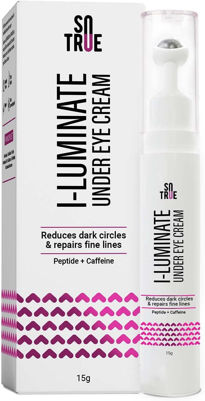 i-luminate Under Eye Cream voor donkere kringen voor vrouwen, voor pluizige ogen en fijne lijntjes, 15 g, verrijkt met aloë vera, jojobazaden en vitamine E, geschikt voor alle huidtypes