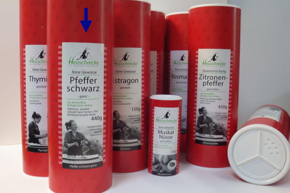 Pfeffer, schwarz ganz, Gastro 6 x 440 g