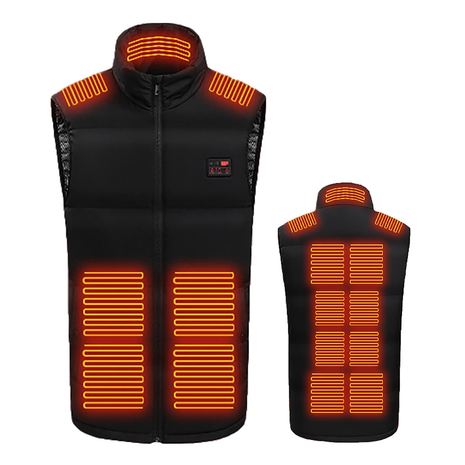 Invernale Gilet Elettrico Riscaldato Lavabile Giacca Riscaldabile per Caccia Moto Escursionismo e Campeggio (Non Include la Batteria)