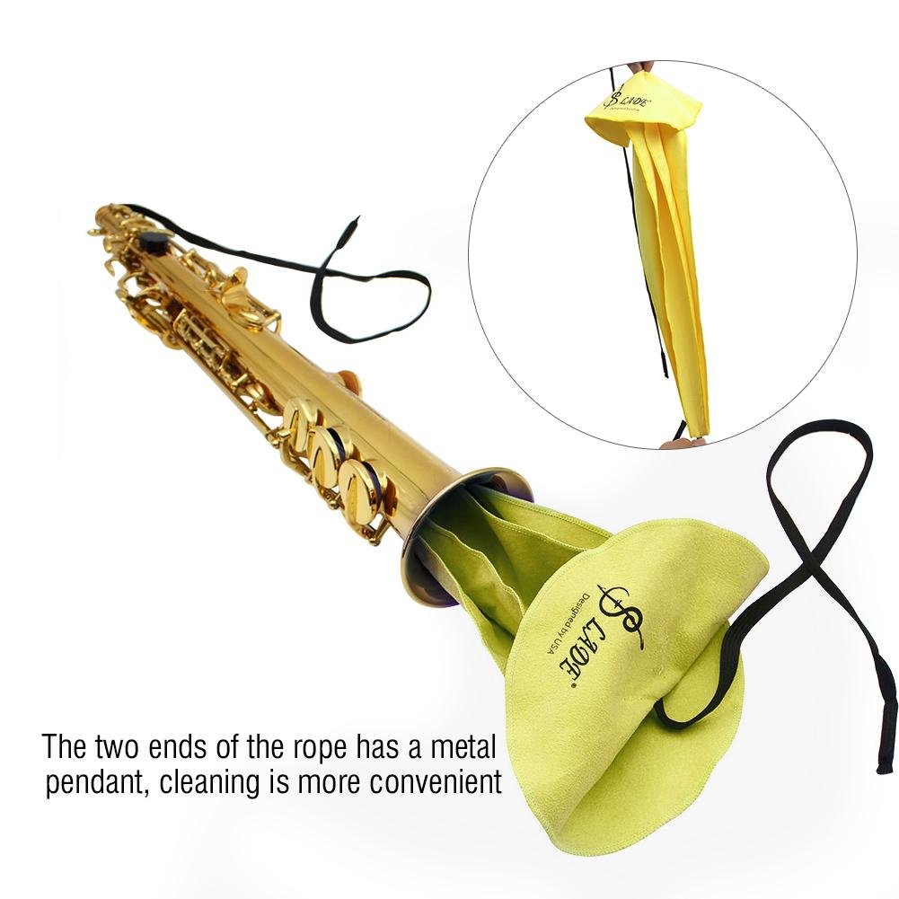 Chiffon Nettoyage Saxophone - Gris, Pour Saxo, Clarinette Et Flûte