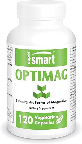 Supersmart - Optimag - Potente complejo de magnesio - 8 formas diferentes de magnesio para una asimilación óptima - Combate la deficiencia de