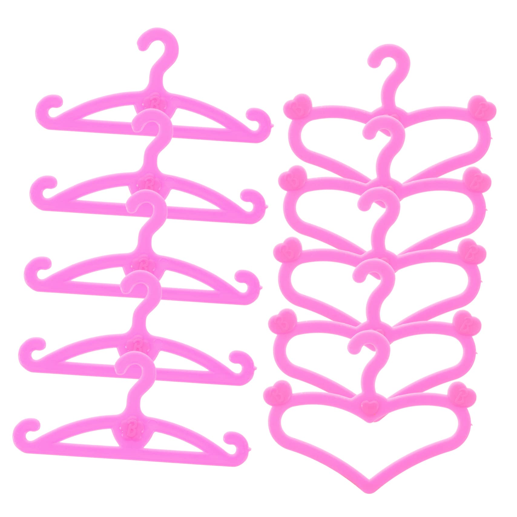 Unomor 10pcs Mini Doll Clothing Hangers Dress up Rack for Dolls Storage Organizers for Doll Clothes